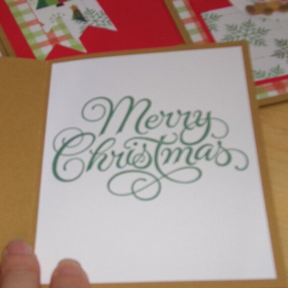 Handmade Set of 12 NWT Reindeer Christmas Cards - Picture 3 of 3